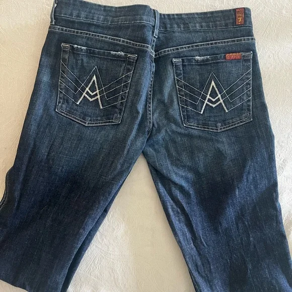 7 For All Mankind Indigo Denim Jeans A pocket - Picture 2 of 3